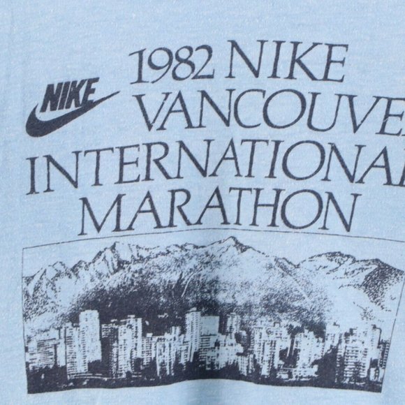 Vtg 82 Nike Vancouver International Marathon Shirt - Picture 4 of 10